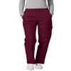 Adar Uniforms, Universal Scrubs for Women - Tapered Cargo Scrub Pants - 506 - Burgundy - L view 1