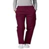 Adar Uniforms, Universal Scrubs for Women - Tapered Cargo Scrub Pants - 506 - Burgundy - L view 4