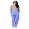 Adar Uniforms, Universal Scrubs for Women - Tapered Cargo Scrub Pants - 506 - Ceil Blue - XS view 4