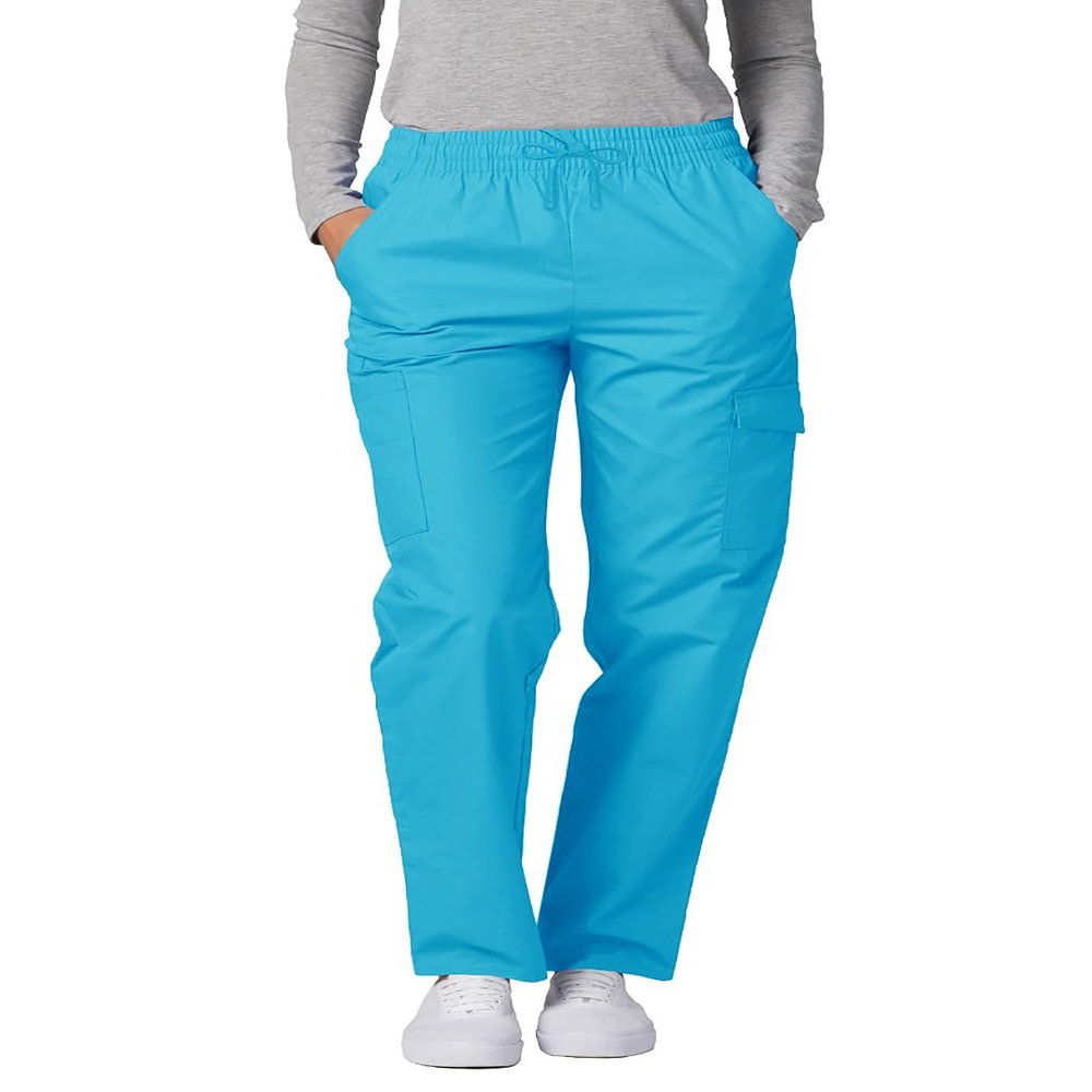 Adar Uniforms, Universal Scrubs for Women - Tapered Cargo Scrub Pants - 506 - Turquoise - S