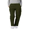 Adar Uniforms, Universal Scrubs for Women - Tapered Cargo Scrub Pants - 506 - Olive - XXS view 1