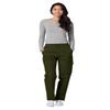 Adar Uniforms, Universal Scrubs for Women - Tapered Cargo Scrub Pants - 506 - Olive - L view 4
