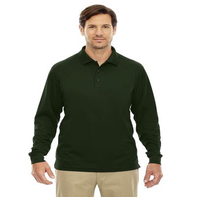 Core 365 Men's Pinnacle Performance Long-Sleeve Piqu? Polo 4XL Forest