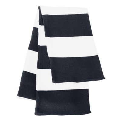 Sportsman - Rugby Striped Knit Scarf - SP02 - Navy/White