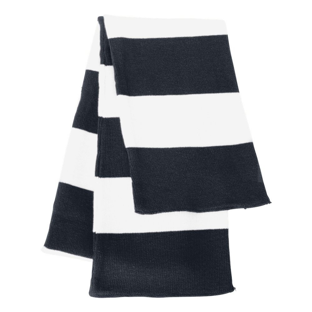 Sportsman - Rugby Striped Knit Scarf - SP02 - Navy/White