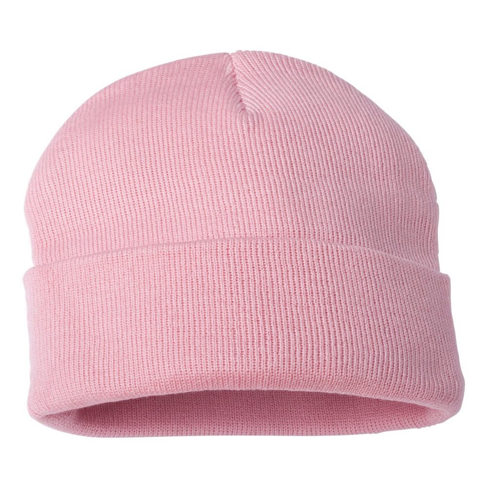 Sportsman - 12 Inch Solid Knit Beanie - SP12 - Pink