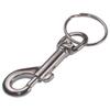 Hillman 701306 Metal Snap Hook with Key Ring, Silver, Pack of 5 view 1