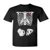 City Shirts Mens Skeleton Maternity Pizza & Beer Black T-Shirt (5X-Large) view 1