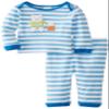 Absorba Baby-Boys Newborn Layette Loungewear 2 Piece Pant Set, Blue Stripes, 0-3 Months
