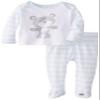 Absorba Baby-Boys Newborn Bear Footed Pant Set, Blue/Stripe, 6-9 Months view 1