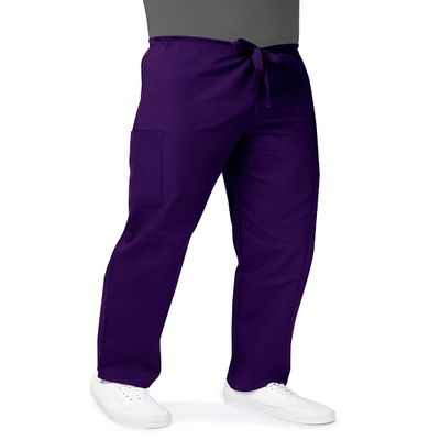 Adar Universal Unisex Scrubs - Drawstring Tapered Leg Scrub Pants - 504 - Purple - XL