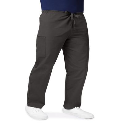 Adar Universal Unisex Scrubs - Drawstring Tapered Leg Scrub Pants - 504 - Pewter - S