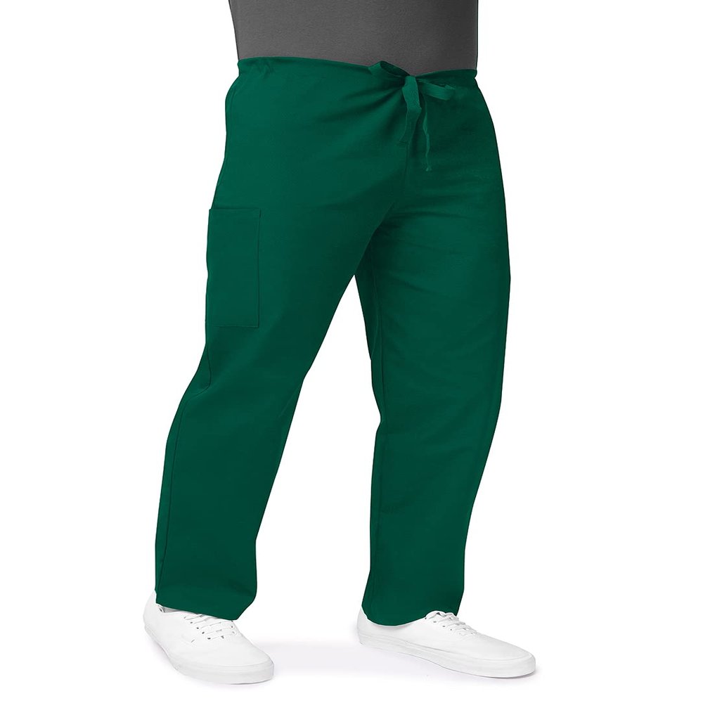 Adar Universal Unisex Scrubs - Drawstring Tapered Leg Scrub Pants - 504 - Hunter Green - M