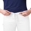 Adar Universal Unisex Scrubs - Drawstring Tapered Leg Scrub Pants - 504 - White - M view 4