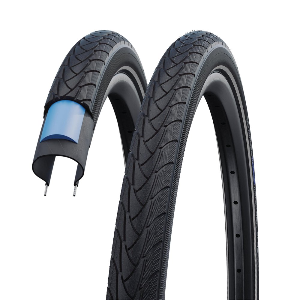 Schwalbe Unisex Adulto Marathon Plus Rigide Pneumatico per bicicletta, Nero, 26 x 1-5/8 Inch