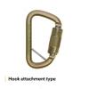 3M DBI-SALA Saflok 2000117 Carabiner, 11/16" Gate Opening Steel, with Self Closing Locking Gate, Yellow-Zinc view 3
