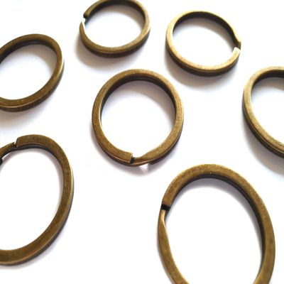 20 pcs round key ring, split ring for key chain accessories findings size 27 mm bronze tone