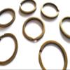 20 pcs round key ring, split ring for key chain accessories findings size 27 mm bronze tone view 1