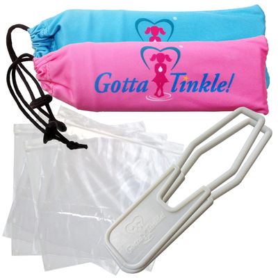 Gotta Tinkle! Portable Reusable Female Urination Device (Teal & Pink)