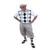 Men's Golf Outfit-Khaki Knickers, Khaki/White/Blk/White Sweater,Socks,Cap 34S view 1