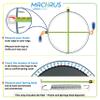 Upper Bounce Machrus Round Trampoline Replacement Mat 14 Ft, Ultra Durable PP with High Elasticity, Water Resistant, 88 V-Rings, 8.5" Springs view 2