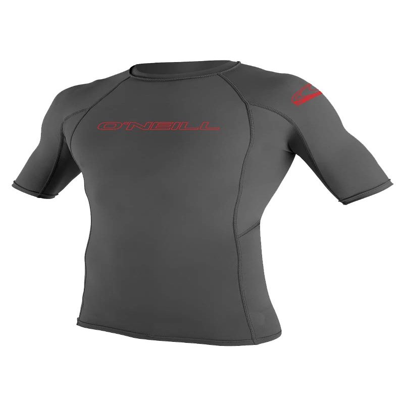 O'NEILL Unisex Child Youth Basic Skins Upf 50+ Short Sleeve Rash Guards, Graphite, 4 US