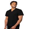 Adar Universal Unisex Scrubs - V-Neck Tunic Scrub Top - 601 - Black - 3X view 1