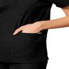 Adar Universal Unisex Scrubs - V-Neck Tunic Scrub Top - 601 - Black - 3X view 4
