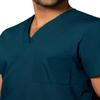 Adar Uniforms Universal Unisex Scrubs - V-Neck Tunic Top - 601 - Caribbean Blue - XL view 3