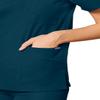 Adar Uniforms Universal Unisex Scrubs - V-Neck Tunic Top - 601 - Caribbean Blue - XL view 4