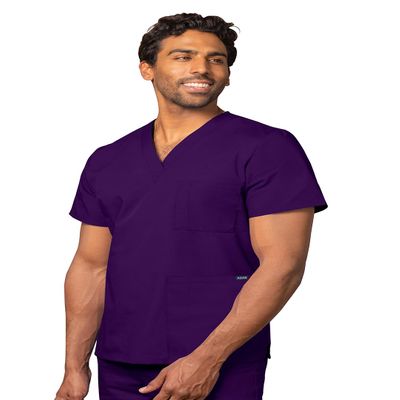 Adar Uniforms Universal Unisex Scrubs - V-Neck Tunic Top - 601 - Purple - 5X