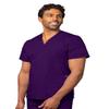 Adar Uniforms Universal Unisex Scrubs - V-Neck Tunic Top - 601 - Purple - 5X view 1