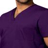 Adar Uniforms Universal Unisex Scrubs - V-Neck Tunic Top - 601 - Purple - 5X view 3