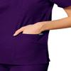 Adar Uniforms Universal Unisex Scrubs - V-Neck Tunic Top - 601 - Purple - 5X view 4