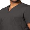 Adar Uniforms, Universal Unisex Scrubs - V-Neck Tunic Scrub Top - 601 - Pewter - 4X view 3