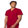 Adar Universal Unisex Scrubs - V-Neck Tunic Scrub Top - 601 - Red - XXS view 1