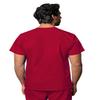 Adar Universal Unisex Scrubs - V-Neck Tunic Scrub Top - 601 - Red - XXS view 2