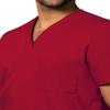 Adar Universal Unisex Scrubs - V-Neck Tunic Scrub Top - 601 - Red - XXS view 3