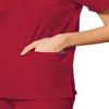 Adar Universal Unisex Scrubs - V-Neck Tunic Scrub Top - 601 - Red - XXS view 4