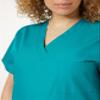 Adar Uniforms, Universal Unisex Scrubs - V-Neck Tunic Scrub Top - 601 - Teal Blue - 5X view 3