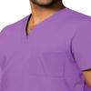 Adar Uniforms Universal Unisex Scrubs - V-Neck Tunic Top - 601 - Lavender - 2X view 3