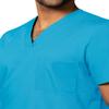 Adar Universal Unisex Scrubs - V-Neck Tunic Scrub Top - 601 - Turquoise - XS view 3