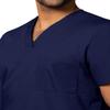 Adar Uniforms, Universal Unisex Scrubs - V-Neck Tunic Scrub Top - 601 - Navy - 3X view 4