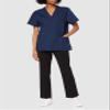 Adar Uniforms Universal Unisex Scrubs - V-Neck Tunic Top - 601 - Navy - 4X view 3