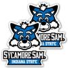 Indiana State University - Window Decal (Set of 2) - Sycamore Sam view 1