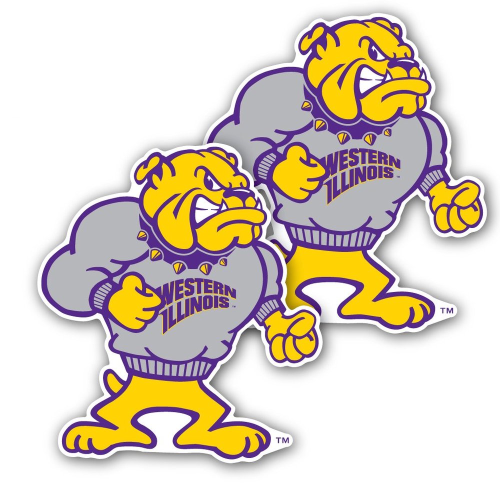 VictoryStore Western Illinois University - Window Decal (Set of 2) - Bulldog
