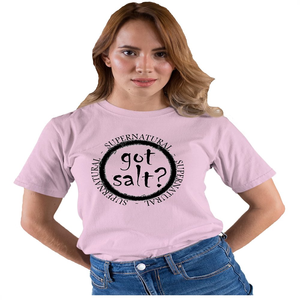 Go All Out XXXX-Large Pink Adult Got Salt? Supernatural T-Shirt