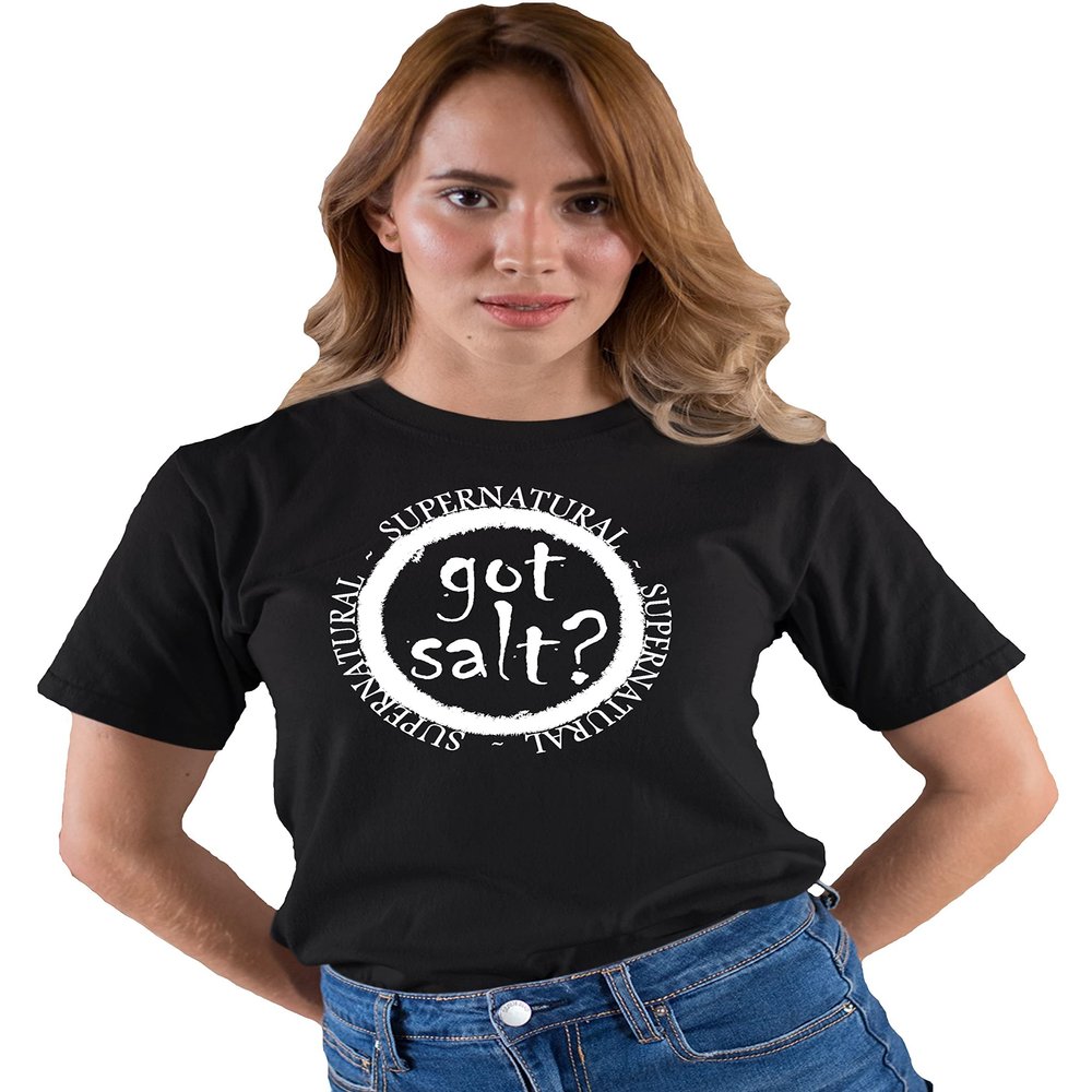 Go All Out XXXXX-Large Black Adult Got Salt? Supernatural T-Shirt