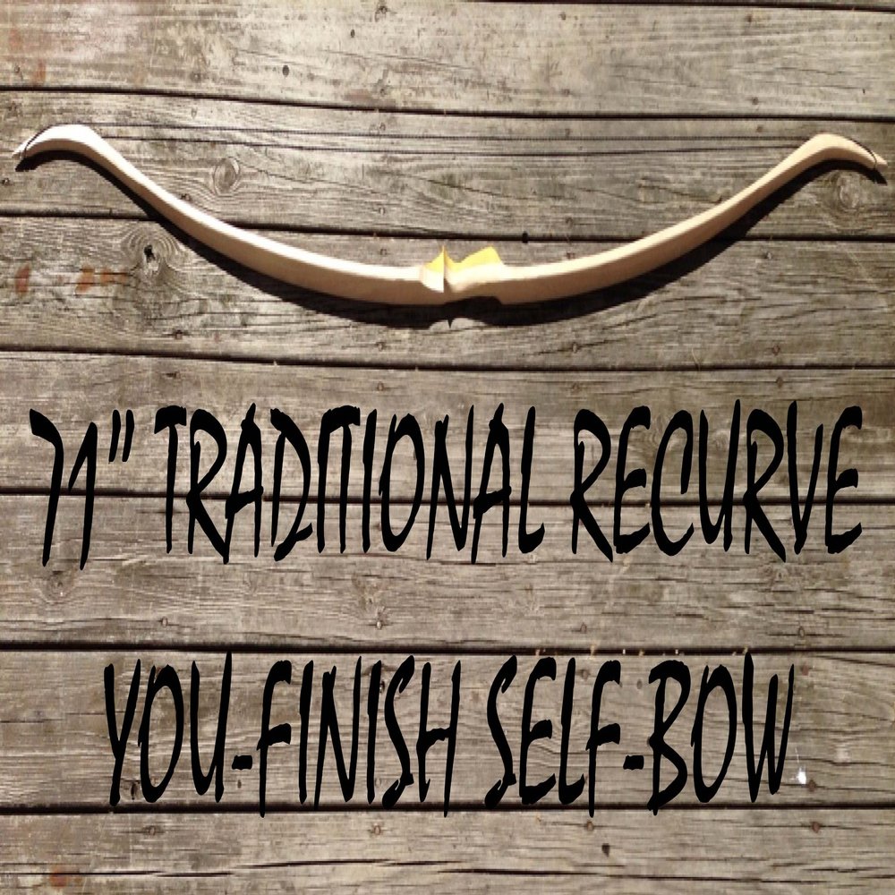40lb 71" You-Finish Traditional Hickory Recurve! Hunting Bow! Custom Wood Archery!