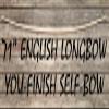 30lb You-Finish Traditional English Longbow! Hunting Bow! Custom Hickory Wood Archery! view 1